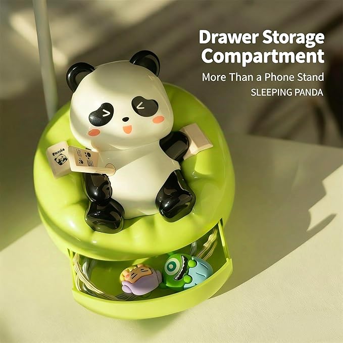 LED Desk Lamp with USB Charging Port, Gooseneck, Cute Panda Night Light for Bedroom Study Room, Boys Girls Children, Touch Control, 500 mAh, Rechargeable Lighting Decor for Boys Girls