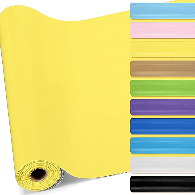 16 in x 40 Ft Fabric Bulletin Board Roll Classroom Non Woven Fabric Background Decorations Waterproof Wrinkle Resistant Bulletin Board for Back to School Wall Decor(Yellow,c)