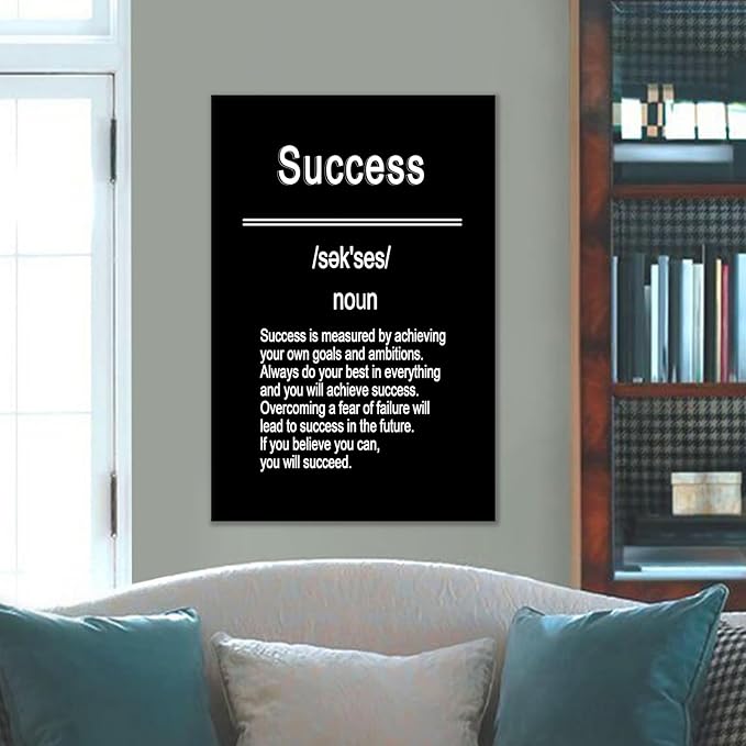 Motivational Wall Art Inspirational Entrepreneur Quotes Poster Print on Canvas Modern Positive Picture Painting Artwork for Teen Room Living Room Office Wall Decoration Ready to Hang [24''Wx36''H]