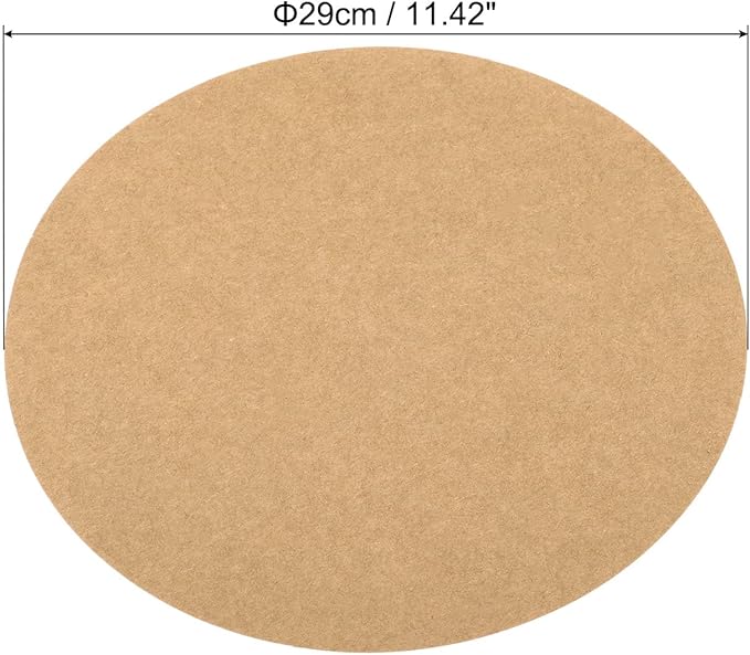 PATIKIL 11.4-inch Round Cardboard Paper, 20 Pcs 200GSM Blank Disc Circles Slices Cutouts Paper for Party Decorations DIY Craft Arts Drawing Painting Writing, Brown