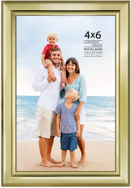 Langdon House 4x6 Gold Picture Frame - Distinguished Edging for Classic Style - Richland Collection