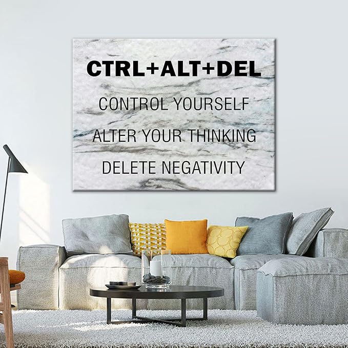 Motivational Canvas Poster Print Wall Art Large Size Inspirational Positive Energy Picture Painting Artwork for Modern Home Living Room Office Decoration Ready to Hang [40''Wx 30''H]
