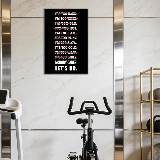 Inspirational Canvas Wall Art Office Poster Wall Decor Motivational Success Quote Improve Confidence Pictures Painting Artwork for Modern Home Study Room Bedroom Gym Ready to Hang [12''Wx 18''H]