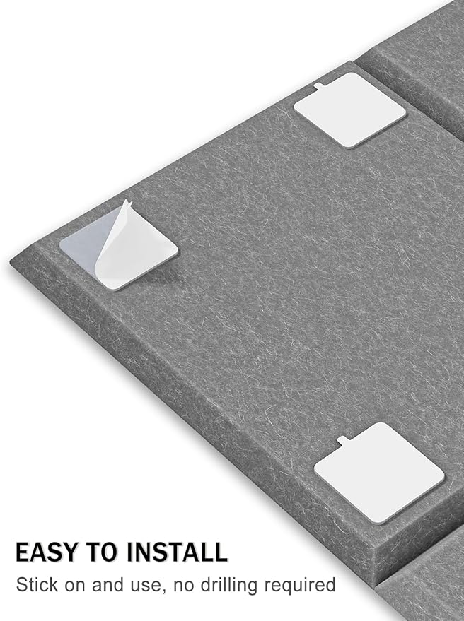 Hsurbtra Cork Board for Wall 24 x 18 Inch, 6 Pack Felt Bulletin Notice Board with Pushpins for Office Home School Farmhouse Wall Decor, Dark Gray