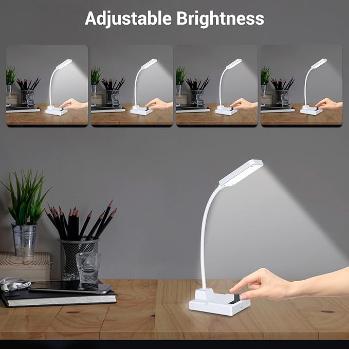MiOYOOW DIY Rechargeable LED Desk Lamp Kit, Gooseneck Table Light Soldering Practice Kit with Adjustable Brightness, Electronics Soldering Project for School Education and Home Office Use