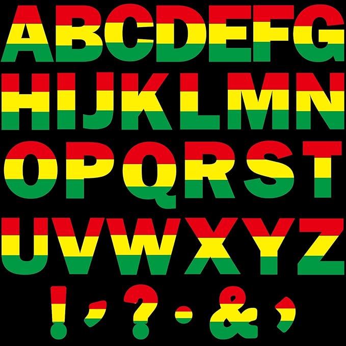 Qyeahkj 150PCS Large Black History Month Bulletin Board Letters and Punctuation Cutouts Set African American Alphabet Chalkboard Decorations for Classroom Wall Letters Poster Display Home School Decor