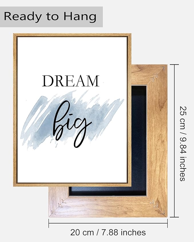 Drsoum Motivational Wall Decor Inspirational Office Wall Art Quotes Encouraging Canvas Framed Posters for Office Bedroom Sayings - 8" x10" x6 PCS Framed