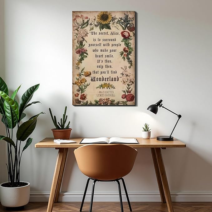 FLZYKGPA Inspirational Quotes Wall Art for Office, Rustic Office Desk Accessories Motivational Paintings, Farmhouse Positive Affirmations Home Artwork,Ready to Hang
