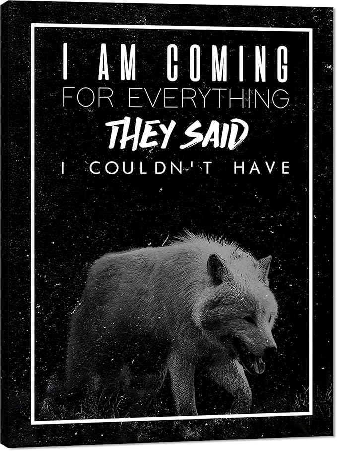 Novatique Inspirational Wall Art Motivational Canvas Wall Decor for Office Entrepreneur Quote Wall Paintings Picture Inspirational Picture Posers Prints Home Decor for Living Room Bedroom,12 x 16inch