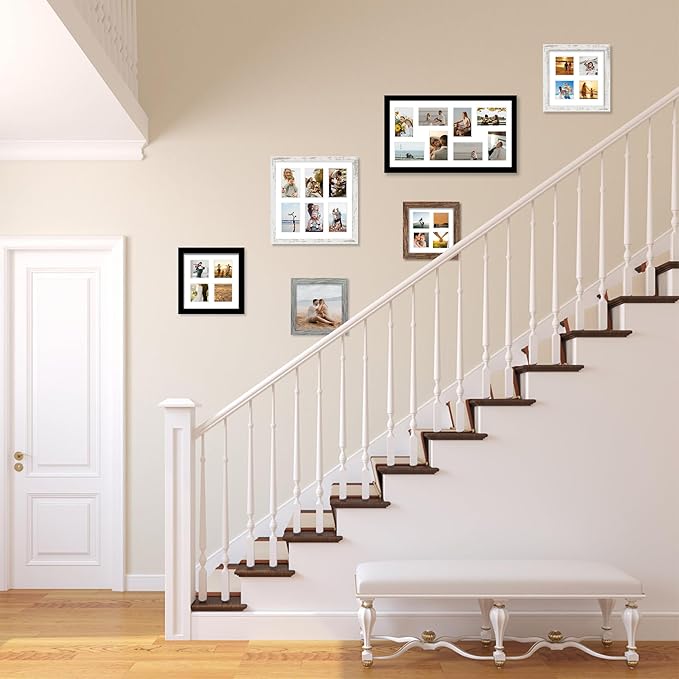 11x22 Newspaper Frame 2 Packs, Real Glass and Grey Wood Frame, Display Panoramic 11 x 22 Magazine Frames - Horizontal or Vertical Wall Mounting