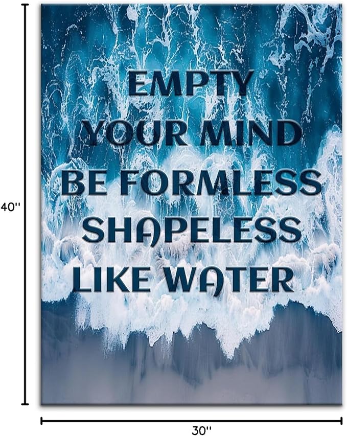 Inspirational Wall Art About Thoughts Quotes Motivational Poster Wall Decor Use for Living Room Bedroom Office Bathroom Canvas Print Sign Framed Art Decoration Ready to Hang [30''Wx 40''H]