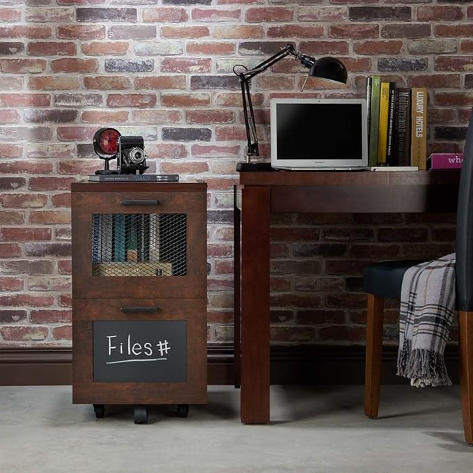 Furniture of America Days Rustic Walnut 2-Drawer File Cabinet