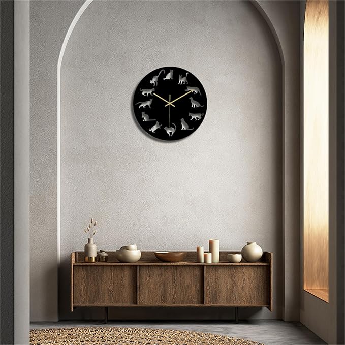 Wall Clock Accurate Timekeeping Wall Clock Not Ticking Battery Operated Wall Clock Minimalistic Wall Clock for Kitchen Offices Clock (Jscc007 A)
