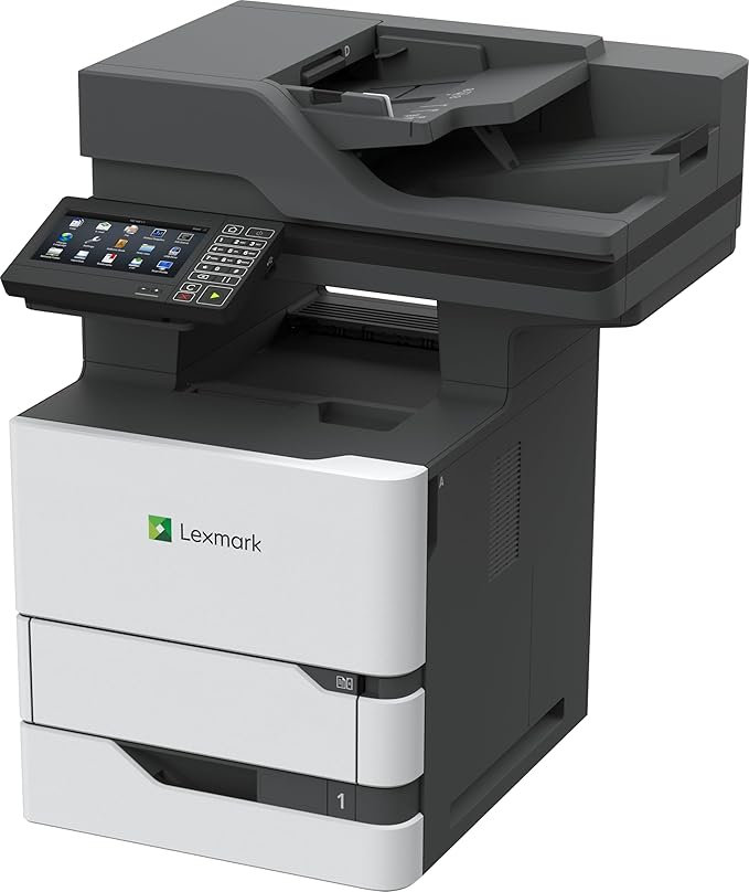 Lexmark MX721ade Monochrome Laser Printer, Integrated Duplex, 7-inch Color Touch Screen, Energy Star, Recommended Monthly Page Volume: 5000-75000 Pages, Print Speed: Up to 65 ppm.(25B0000)
