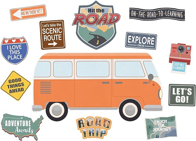 Teacher Created Resources Moving Mountains Road Trip Hit The Road Bulletin Board (TCR9222)