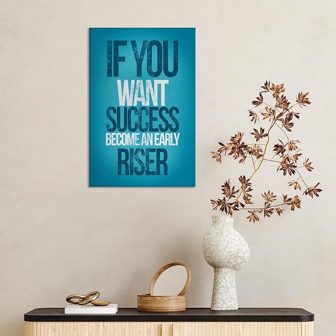 Trendy Motivational Canvas Poster Funky Motivational Quotes Wall Art Work Motivation Hustle Inspiring Sign Prints Painting For Office Living Room Wall Decor 24x36in Framed