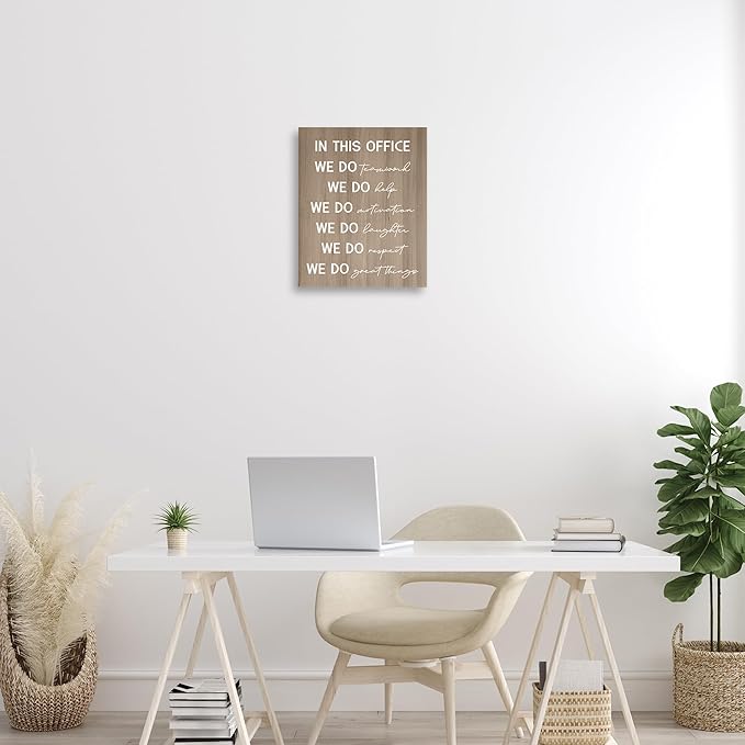 Stupell Industries In This Office Motivational Canvas Wall Art Design by Daphne Polselli, 16 x 20