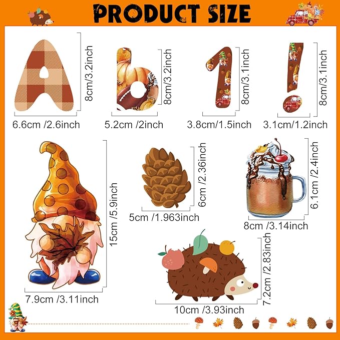 Kosiz Fall Bulletin Board Decoration Set 118 ft Thanksgiving Scalloped Bulletin Board Borders Classroom Poster Border Trim with 257 Pcs Letter Number Symbol Cutout for School Decor