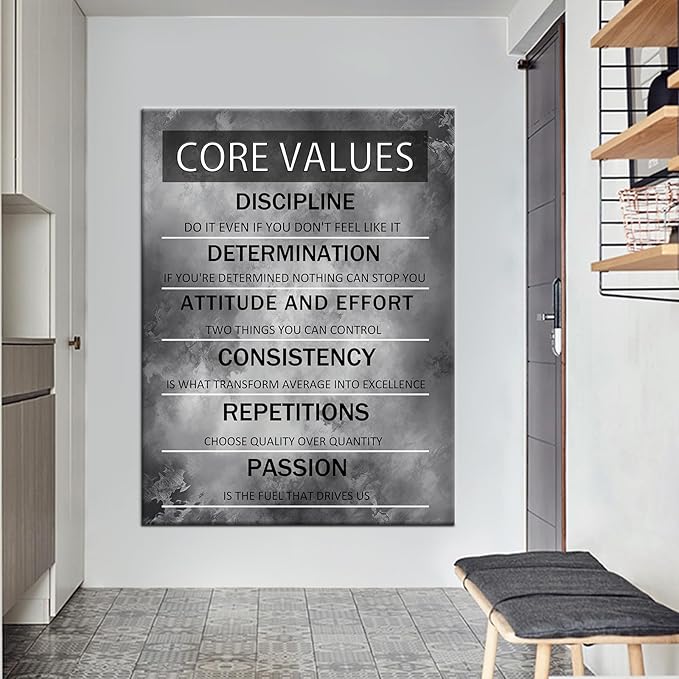 Black And White Inspirational Quotes Canvas Wall Art Entrepreneur Quotes Motivational Poster Print Use for Home Living Room Bedroom Office Wall Decor Framed Ready to Hang [30''Wx 40''H]