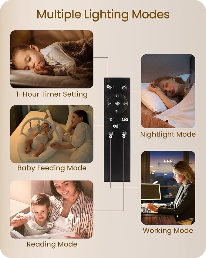 Modern Dimmable Floor Lamp for Living Room with Adjustable Color Temperature LED Bulb, ARC Standing Lamp with Remote Control, Tall Reading Lamp for Bedroom, Office, Black, E11LD05