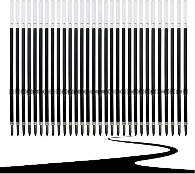 30 Pieces Pen Refills Ink Ballpoint Pen Refill 3.85 Inch Replacement Ink Refill Bulk for Retractable Pens Office School Supplies, Medium Point(Black3.85)