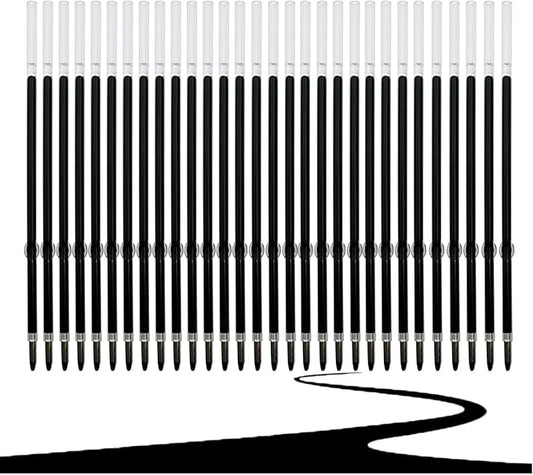 30 Pieces Pen Refills Ink Ballpoint Pen Refill 3.85 Inch Replacement Ink Refill Bulk for Retractable Pens Office School Supplies, Medium Point(Black3.85)