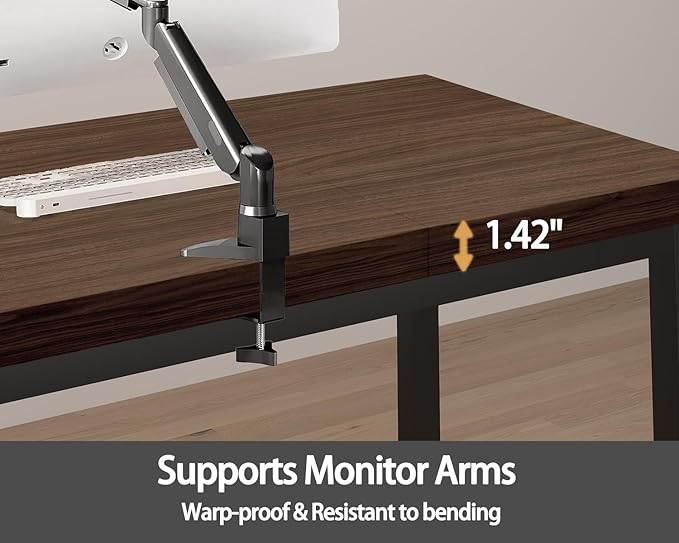 70.8 Inch Large Computer Desk, Modern Office Desk with Deep Desktop, Spacious Gaming Desk for 2 People, Study Writing Workstation for Home Office, Work from Home, Easy Assembly, Classic Oak