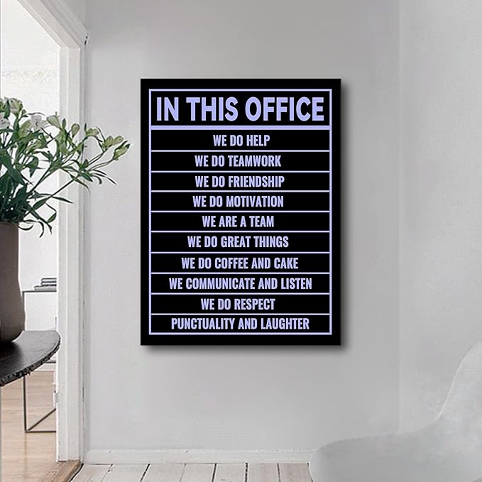 Motivational Canvas Wall Art In This Office Home Decor Large Size Modern Inspirational Entrepreneur Quotes Poster Print Artwork for Living Room Office School Workplace Ready to Hang [30''Wx 40''H]