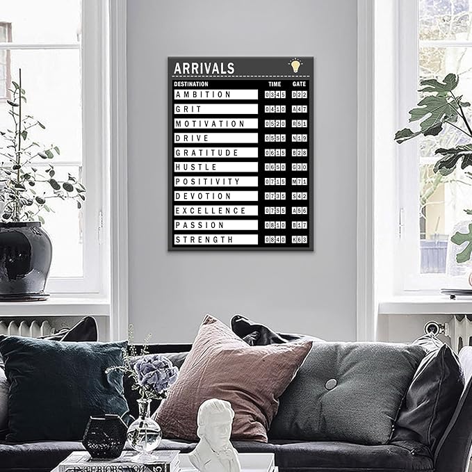 Inspirational Canvas Wall Art Poster Print Office Motivational Entrepreneur Quotes Positive Theme Picture Painting Wall Artwork for Modern Home Bedroom Classroom Stretched and Framed [18" W x 24" H]
