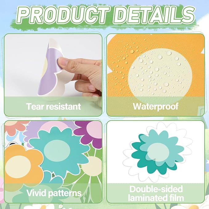 Spring Reading Bulletin Board Set Floral Classroom Decoration April Showers Bring Reading Bulletin Board Spring Floral Cutouts for Back to School Office Home Chalkboard Wall Decor