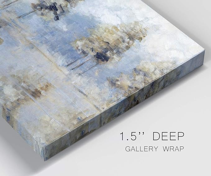 Landscape Wall Art Premium Gallery Wrapped Canvas Abstract Ocean Forest Modern Artwork Decoration for Living Room Kitchen Bathroom Office, Ready to Hang
