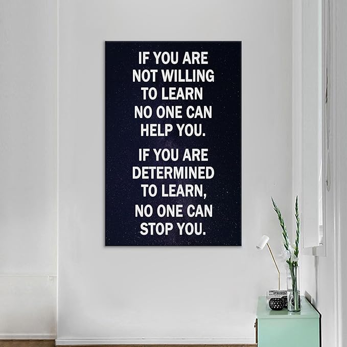 Inspirational Poster Wall Art Inspirational Entrepreneur Quotes Print on Framed Canvas Positive Theme Picture Artwork Wall Decor for Modern Home Living Room Hallway Office Ready to Hang [36''Wx24''H]