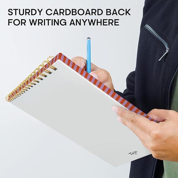 Taja To Do List Notepad - To Do List Notebook for Work with 52 Sheets, 9.8" x 6.5", Undated Daily Planner Perfect for Daily Tasks and Goal Setting, Notepad Suitable for Office, Home & School - Sunset Checkered