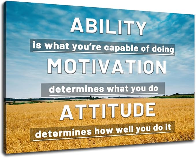 DINGFUN Inspirational Canvas Poster Wall Art Office Wall Decor Motivational Entrepreneur Quotes Picture Print Painting Artwork for Modern Home Living Room Office Classroom Ready to Hang [36''Wx24''H]