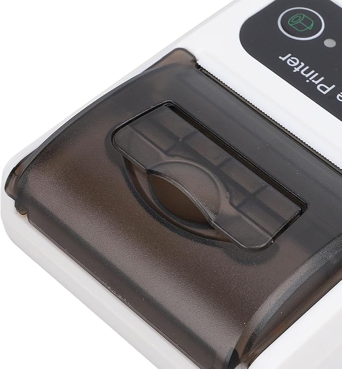 Bluetooth Thermal Receipt Printer, 58mm Thermal Shipping Label Printer, Portable Cordless Label Maker Machine for Office Retail Store Restaurant (Black White)