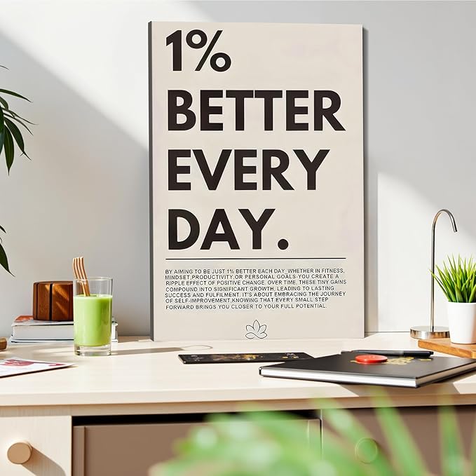 Motivational Wall Art Framed Canvas Prints Inspirational Quotes Wall Decor for Office Gym Bedroom Living Room Dorm Home Classroom Made in USA