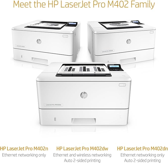 HP Laserjet Pro M402dn Monochrome Printer, Amazon Dash Replenishment Ready (C5F94A) (Renewed)
