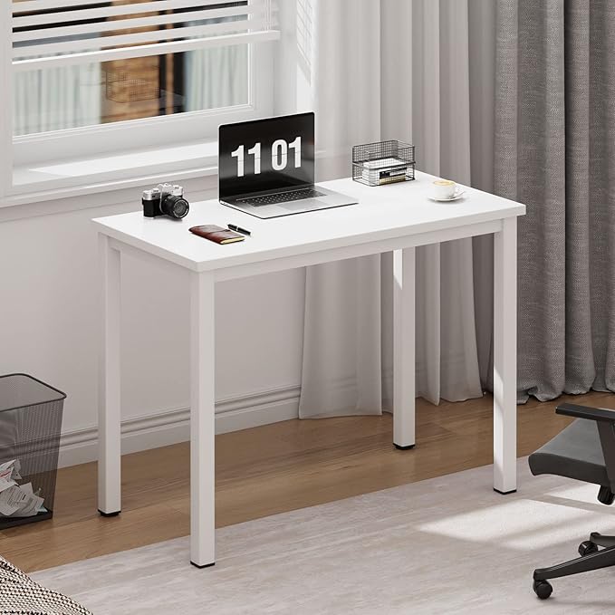 SogesHome 31.5inches Computer Desk PC Desk Office Desk Workstation for Home Office Use Writing Table, White(31.5''Lx15.75''W)