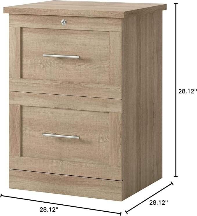 Realspace® 17" D Vertical 2-Drawer File Cabinet, Spring Oak