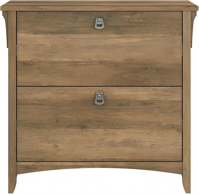 Bush Home Salinas 2 Drawer Lateral File Cabinet in Reclaimed Pine, Home Office Storage Solution, Organizer with Drawers for Workspace, Filing Unit