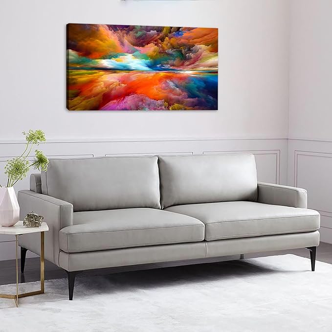 YYYYHPP YP2050 Abstract Wall Art Colorful Clouds Landscape Pictures Canvas Prints Paintings Ready to Hang for Living Room Bedroom Kitchen Home and Office Wall Decor