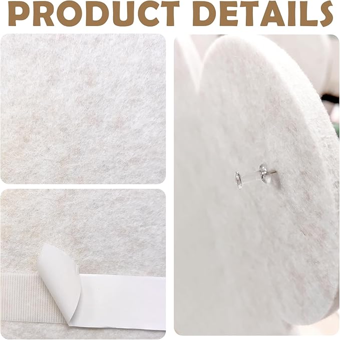 Felt Bulletin Board 36"×24" Large Pin Cork Boards for Walls Decor(with 30 Pcs Push Pins) Picture Photo Wall Display Notice Vision Board Office Supplies Accessories Kitchen,Classroom,Home,Room Decor