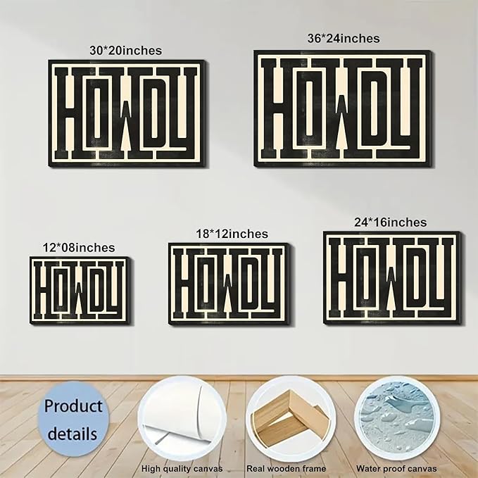 Positive Affirmations Framed Canvas Wall Art Motivational Prints Wall Decor for Office Home Bedroom Living Room Gym Dorm Man Cave Made in USA
