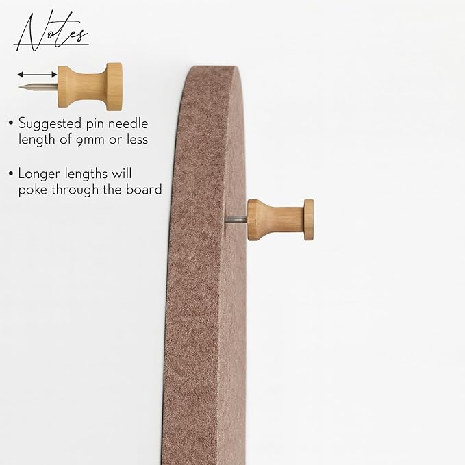 Orelle Fluted Arch Felt Bulletin Board | Foldable Peel and Stick Felt Board for Wall | Aesthetic Arch Pin Boards for Walls, Office, Vision Board, Kids Art Display | 23 x 31”| Mocha