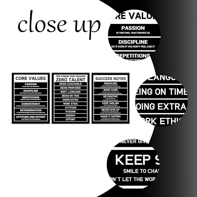 Inspirational Canvas Wall Art Poster Print Office Decor Motivational Entrepreneur Black Quotes Picture Painting Artwork for Modern Home Bedroom Bathroom Gym Stretched and Framed [36''W x 16''H]