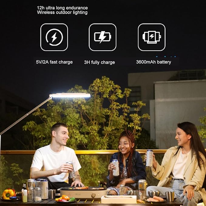 Bewinner LED Desk Lamp with Clamp - Dimmable Tempering Eye Care Desk Light, Extendable Arm Desk Lamps for Home Office, Flexible Tall Task Table Light, Clip on Desk Lamp for Nail Tech