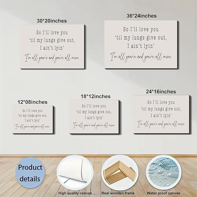 Grind Hustle Execution Motivational Framed Canvas Wall Art Prints Wall Decor for Men Office Home Gym Bedroom Living Room Made in USA