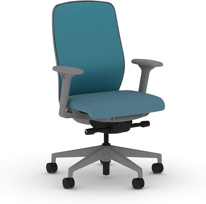 HON Nucleus Task Chair, Spectrum Mesh, Advanced Synchro-Tilt Control, Office Chair with Lumbar Support, Height and Width Adjustable Arms, Titanium Frame, Sky