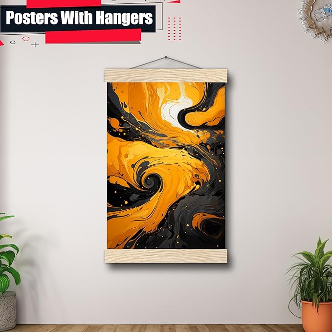 Abstract Wall Art Poster: Modern Painting Textured Picture Artwork Print for Office Bedroom Living Room Wall Decor, Office Décor