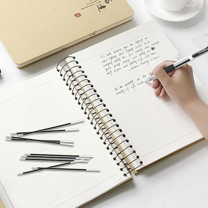 30 Piece Ballpoint Refills 1 mm Medium Point Tip Retractable Ballpoint Pen Refills for Journal Writing Office and School Supplies for Click Pens